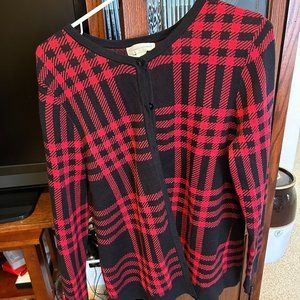 Red and Black plaid sweater